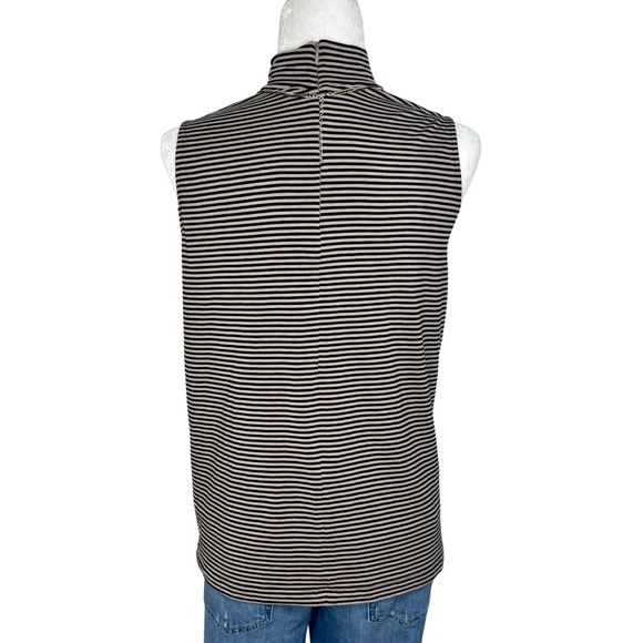 Chico’s Touch of Cool Sleeveless Mockneck Top, Striped, 8 Medium 570312337 - Picture 13 of 14